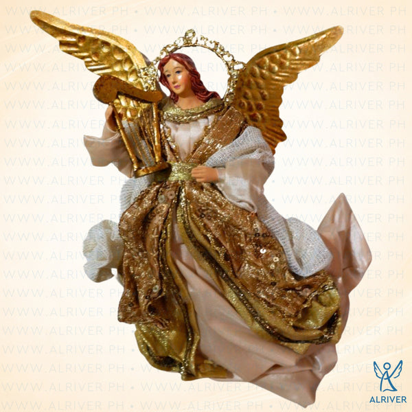7" Alaina Flying Angel, Beige Gold
