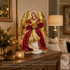 10" Aliyah Standing Angel, Burgundy Gold