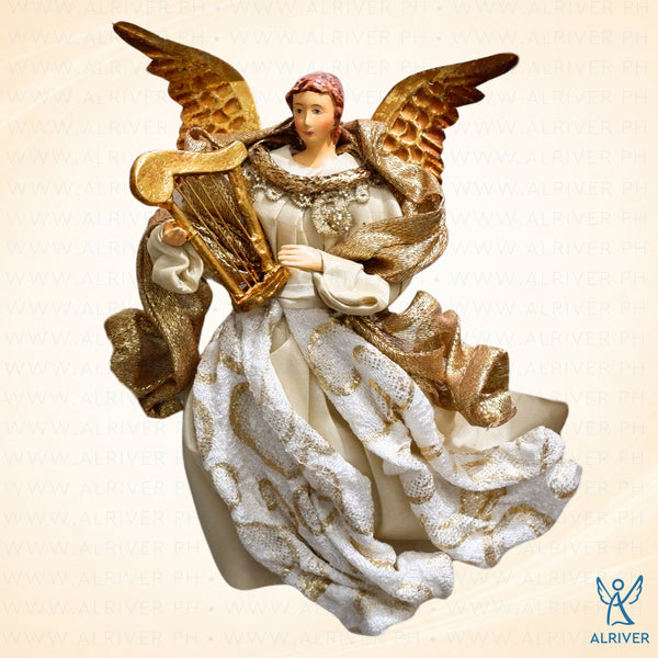 5" Almira Flying Angel Ornament, White