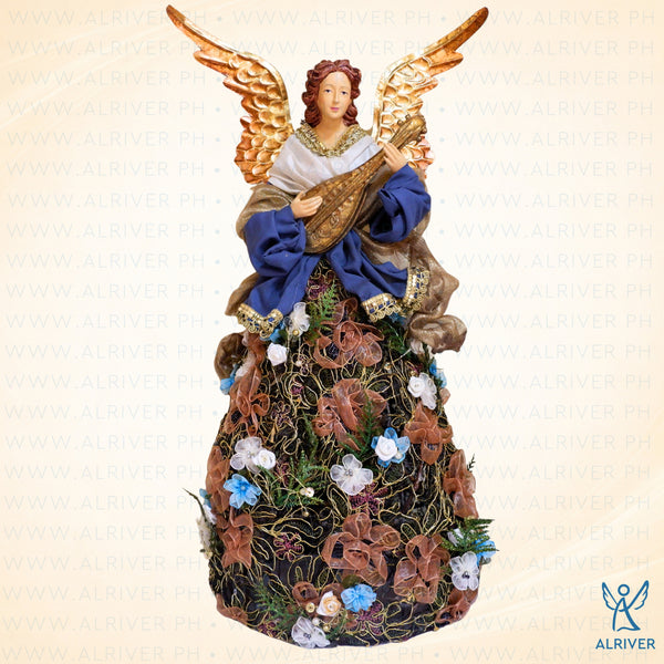 18" Amrina Allegro Standing Angel, Blue