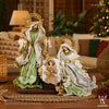 10" Angelo Holy Family on Base, Giada Beige Green