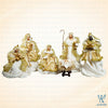 10" Aurelia Nativity Set of 6, Beige Gold