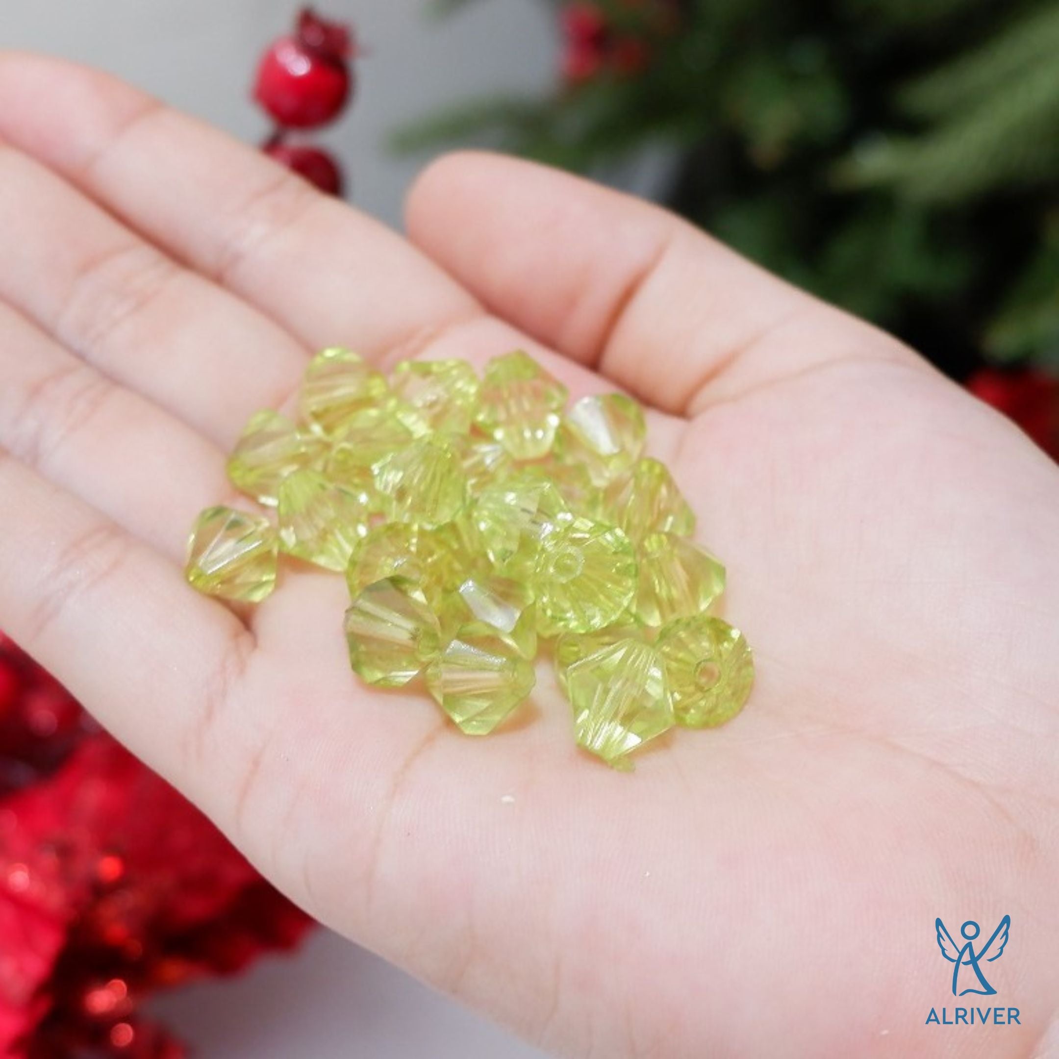 Avery Green Diamond Acrylic Beads