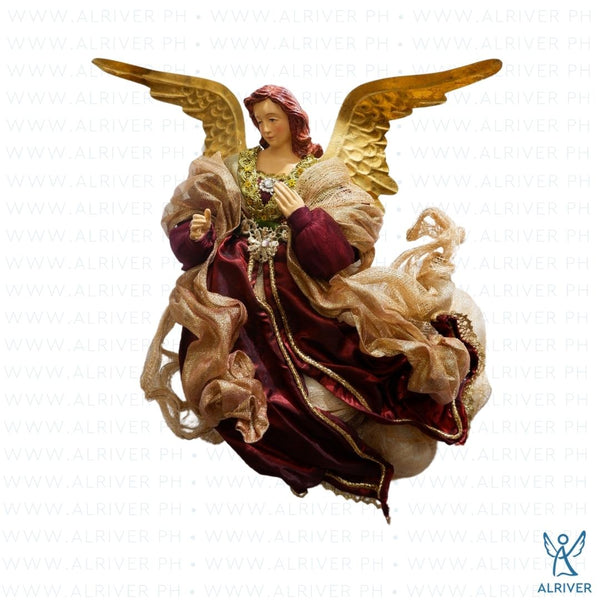 14" Meliana Flying Angel, Burgundy Gold