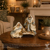 7" Carlos Holy Family on Base, Beige Blue