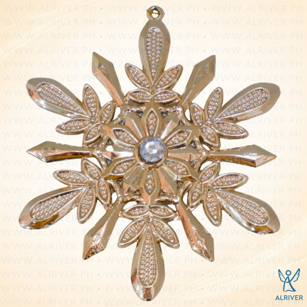 Celestia Snowflakes Ornament, Gold