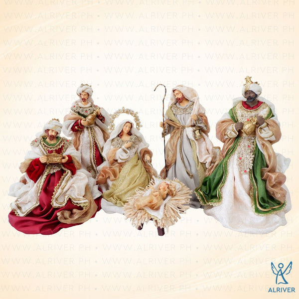 14" Clodie Nativity Set of 6, Multicolored