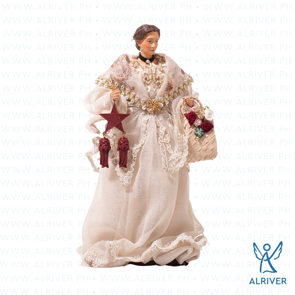 12" Corazon Filipiniana Lady with Parol & Flowers