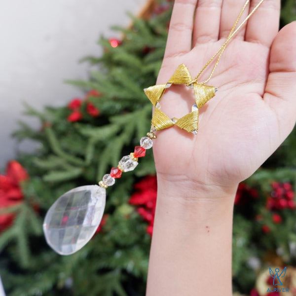 Crystal Beads Tear Drop Ornament