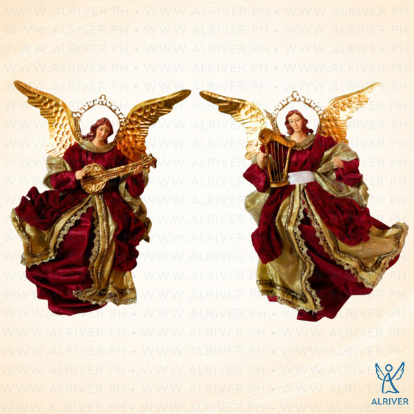 7" Daniella Flying Angel, Burgundy Gold