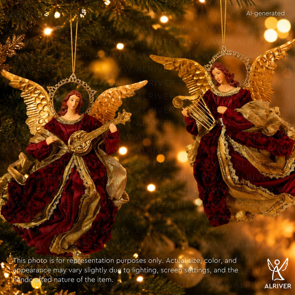 10" Diana Flying Angel, Burgundy Gold