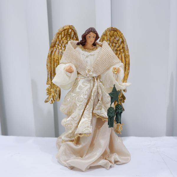 8" Aurelia Christmas Angel with Green Parol in Gift Box