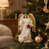8" Elena Christmas Angel with Resin Red Parol in Gift box