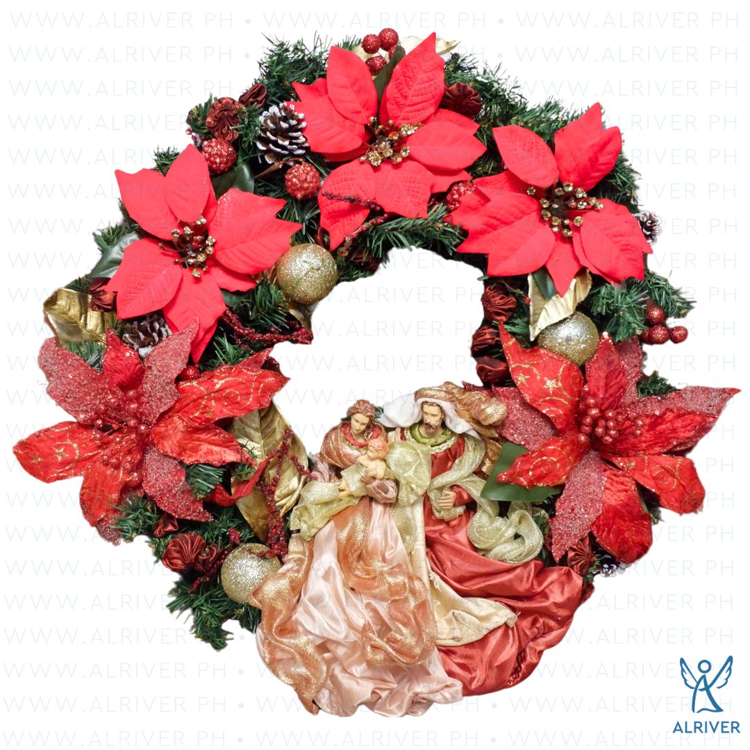 Elias Floral Wreath with Holy Family (Medium 21