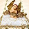 Eloise Cherub Beige Gold Pillow Ornament