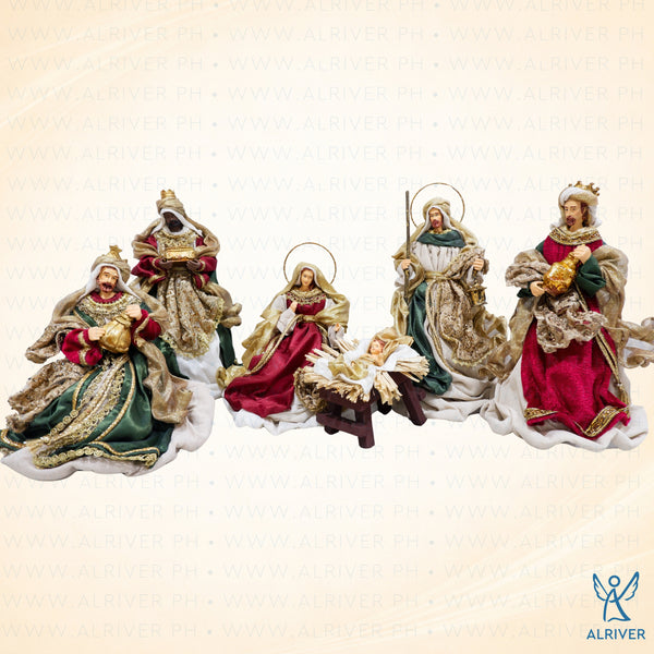 10" Fabian Nativity Set of 6, Multicolored