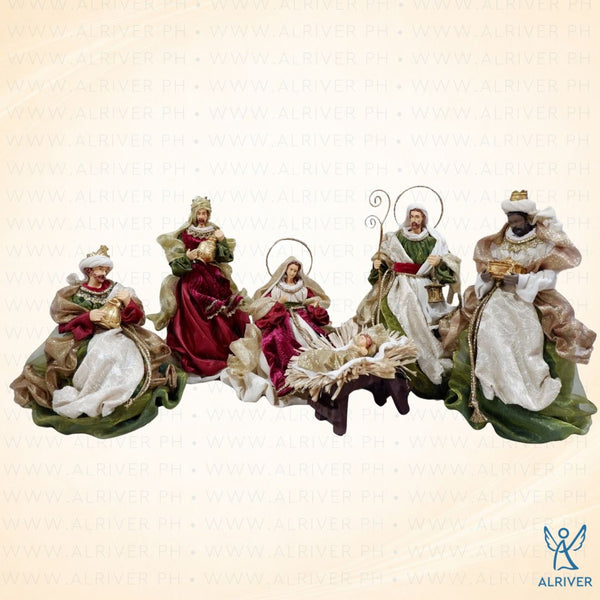 10" Fabio Nativity Set of 6, Multicolored