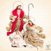 9" Fernando Holy Family on Base, Burgundy Gold (with gift packaging)