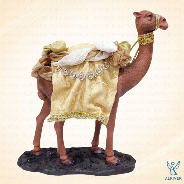 Gold Dressed Standing Camel for 10" Nativity Set