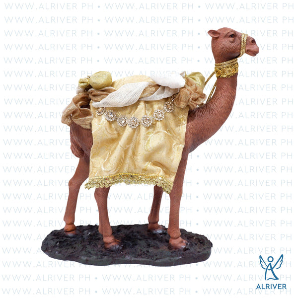 Gold Dressed Standing Camel for 10" Nativity Set