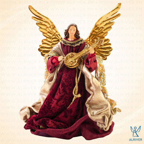 10" Hiraya Standing Angel, Burgundy Gold