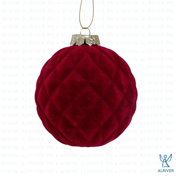 10 cm Merry Christmas Ball Ornament, Red