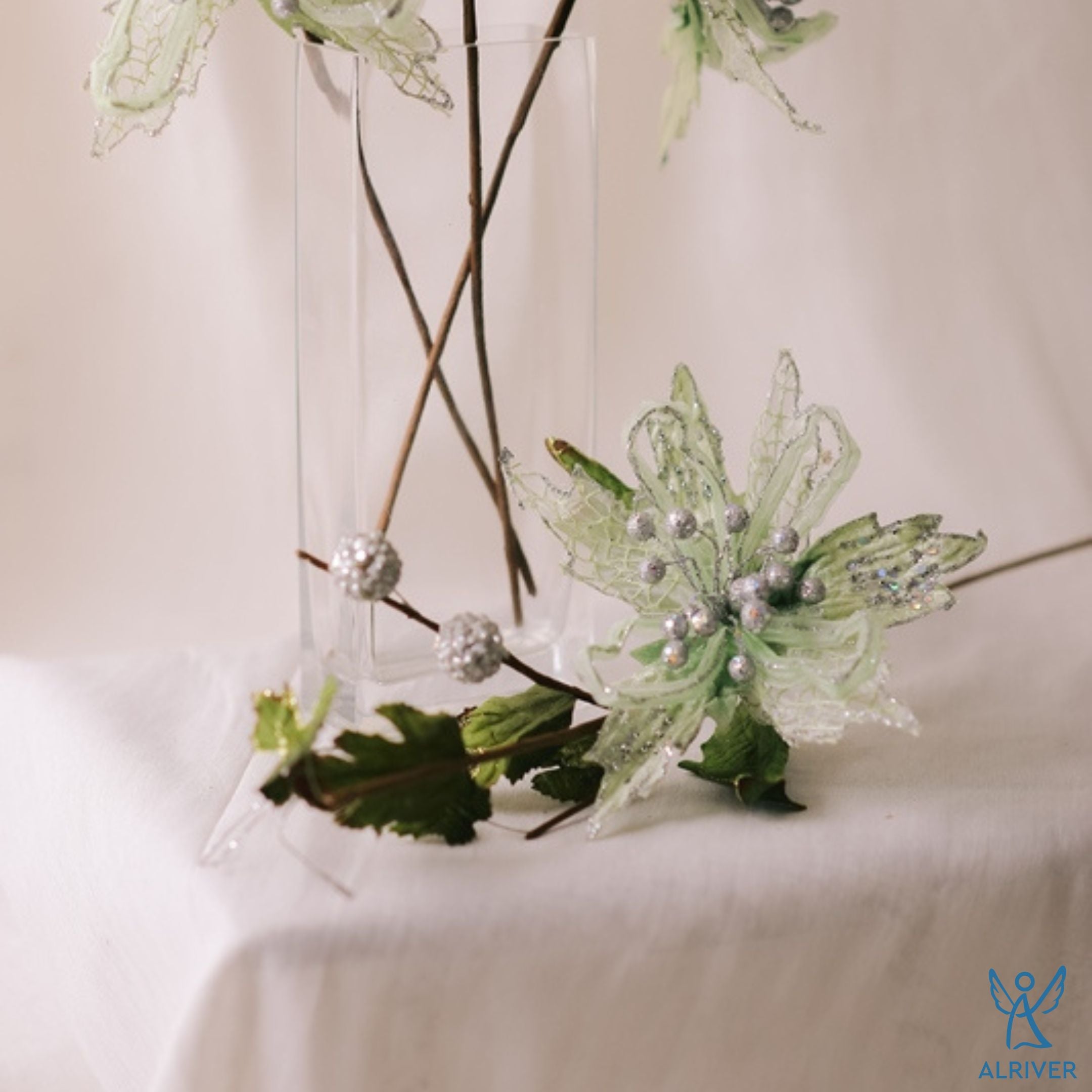 Icy Green Christmas Long Stem Flowers