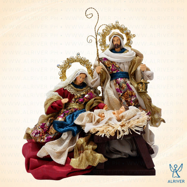 10" Jared Holy Family on Base, Multicolored