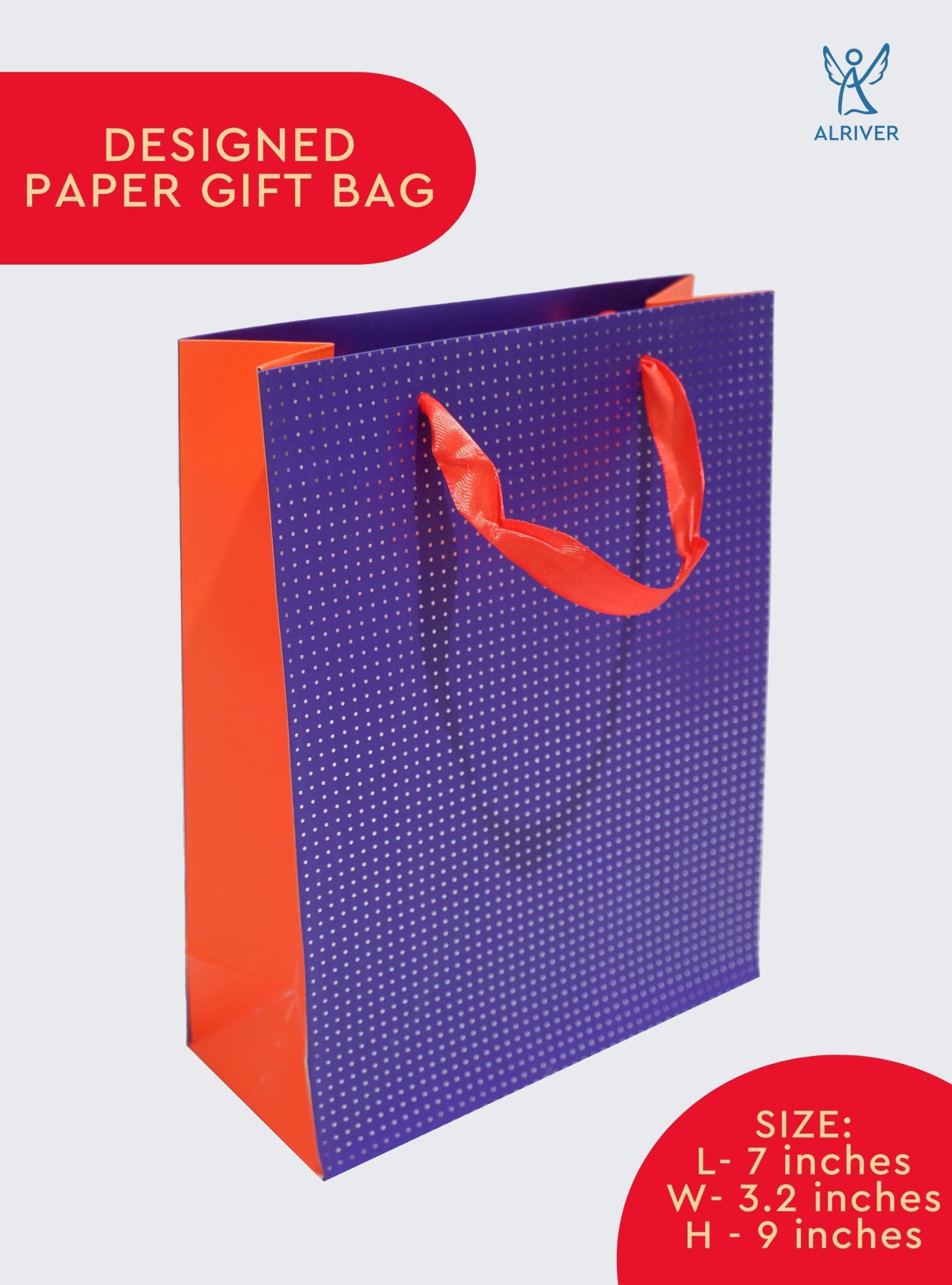 KATEY PURPLE ORANGE | PAPER GIFT BAG