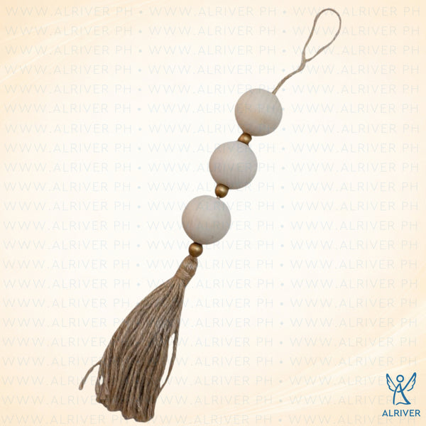Likha Beige Wooden Ball with Jute String