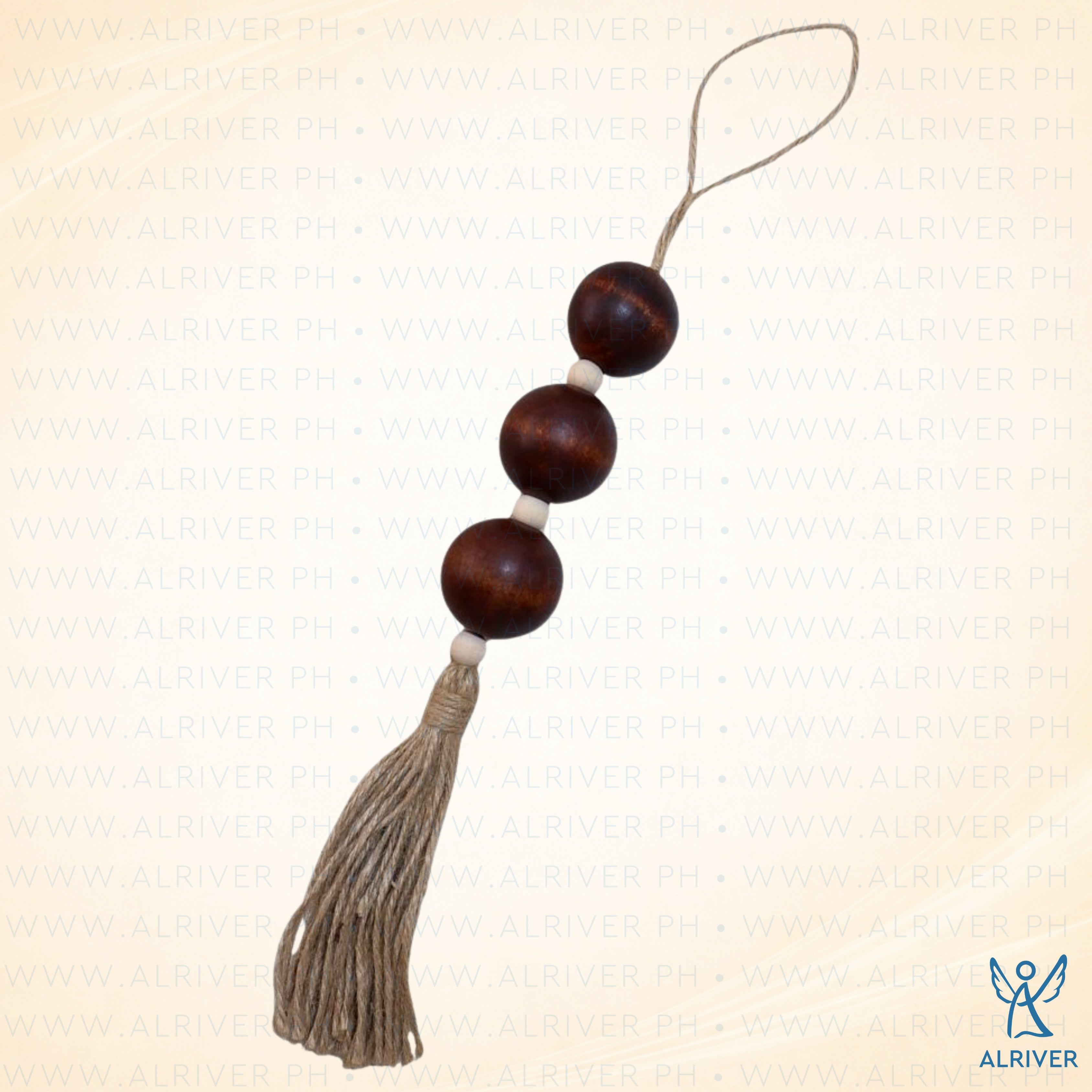 Likha Brown Wooden Ball with Jute String