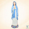 8" Our Lady of Lourdes Resin Figure, Light Blue