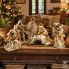 14" Luciana Nativity Set of 6, Beige Gold