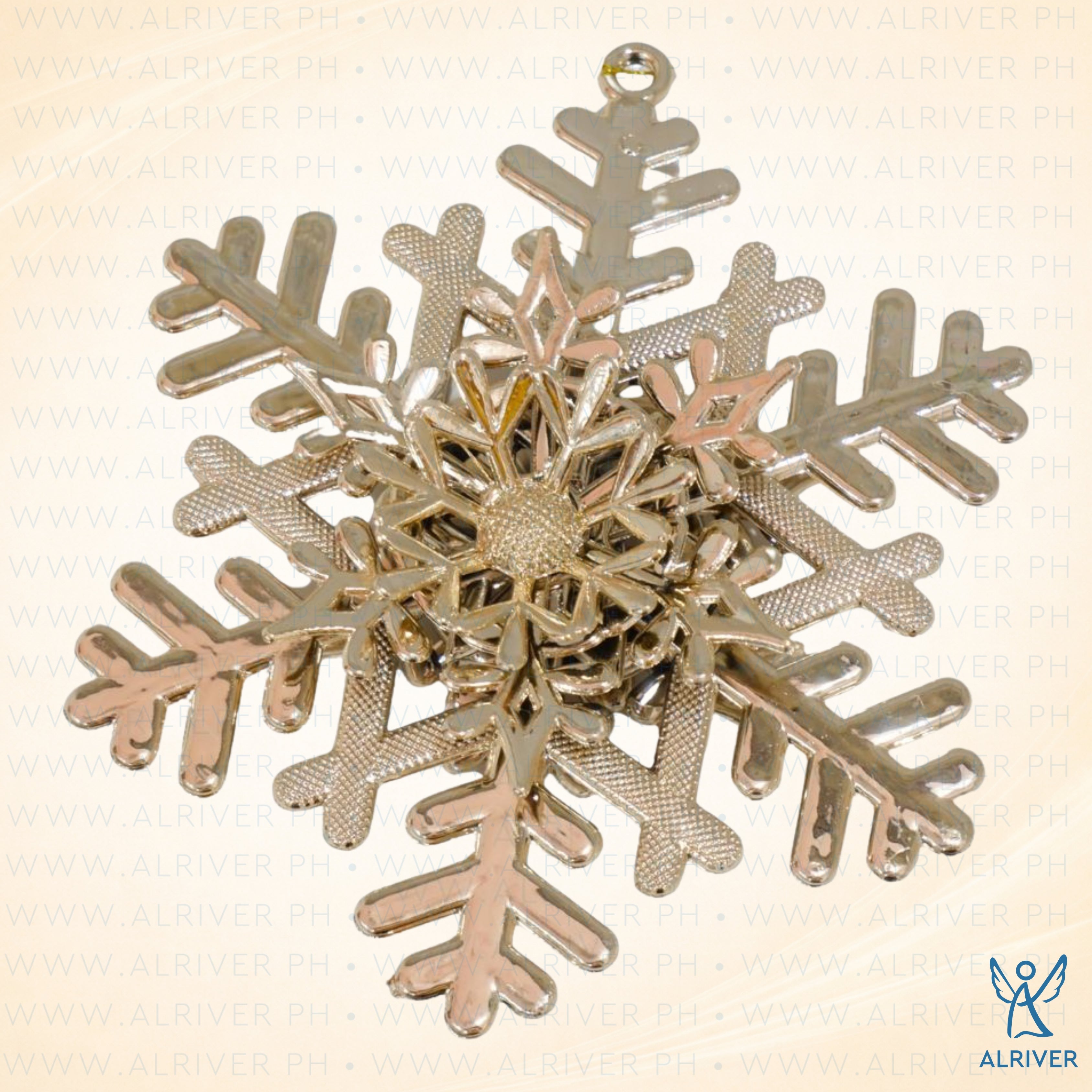 Lumi Snowflakes Ornament, Gold