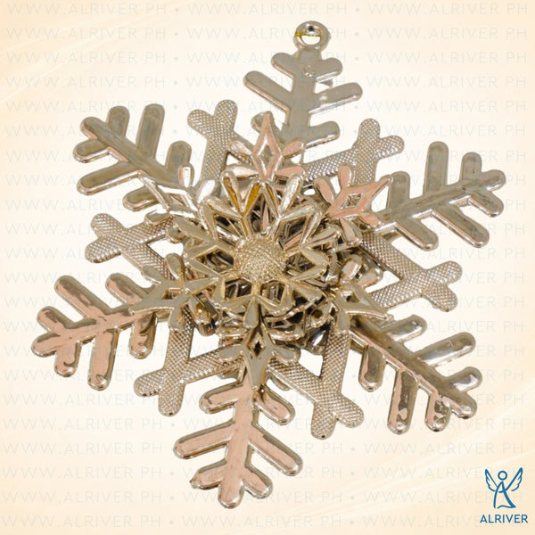 Lumi Snowflakes Ornament, Gold