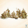 10" Luxurious Nativity Set of 6, Beige Gold