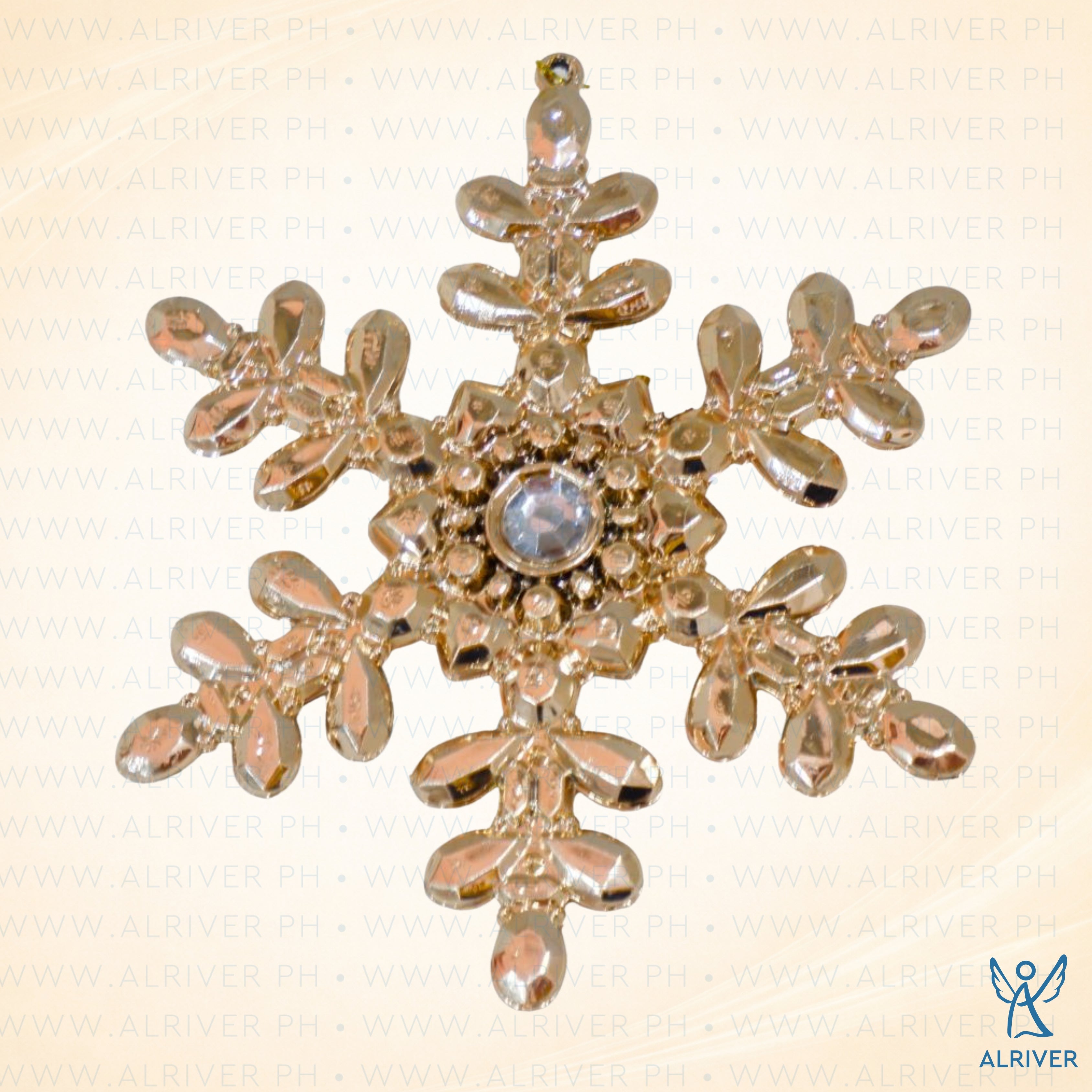 Lyra Snowflakes Ornament, Gold