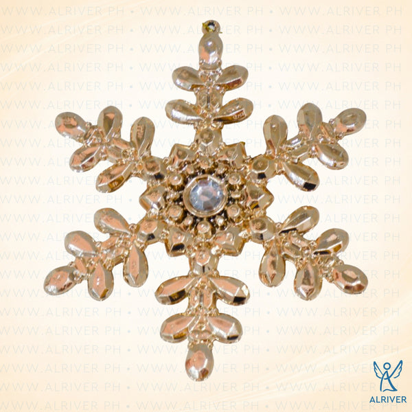 Lyra Snowflakes Ornament, Gold