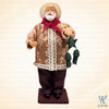 8" Pinoy Manong Santa with Green Parol in Gift box