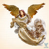18" Margaret Flying Angel, Beige Gold