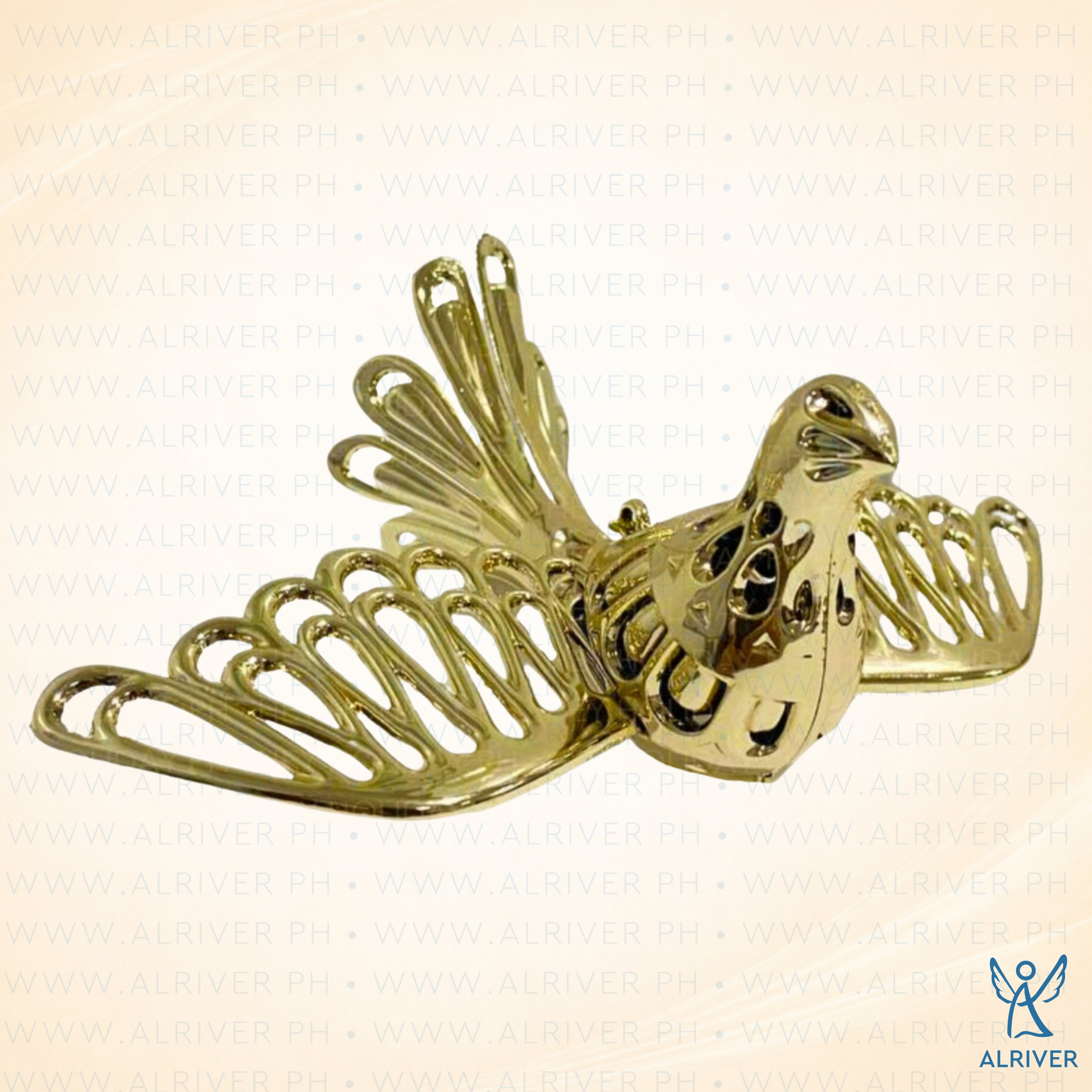 Mavis Hanging Holiday Bird Ornament, Gold