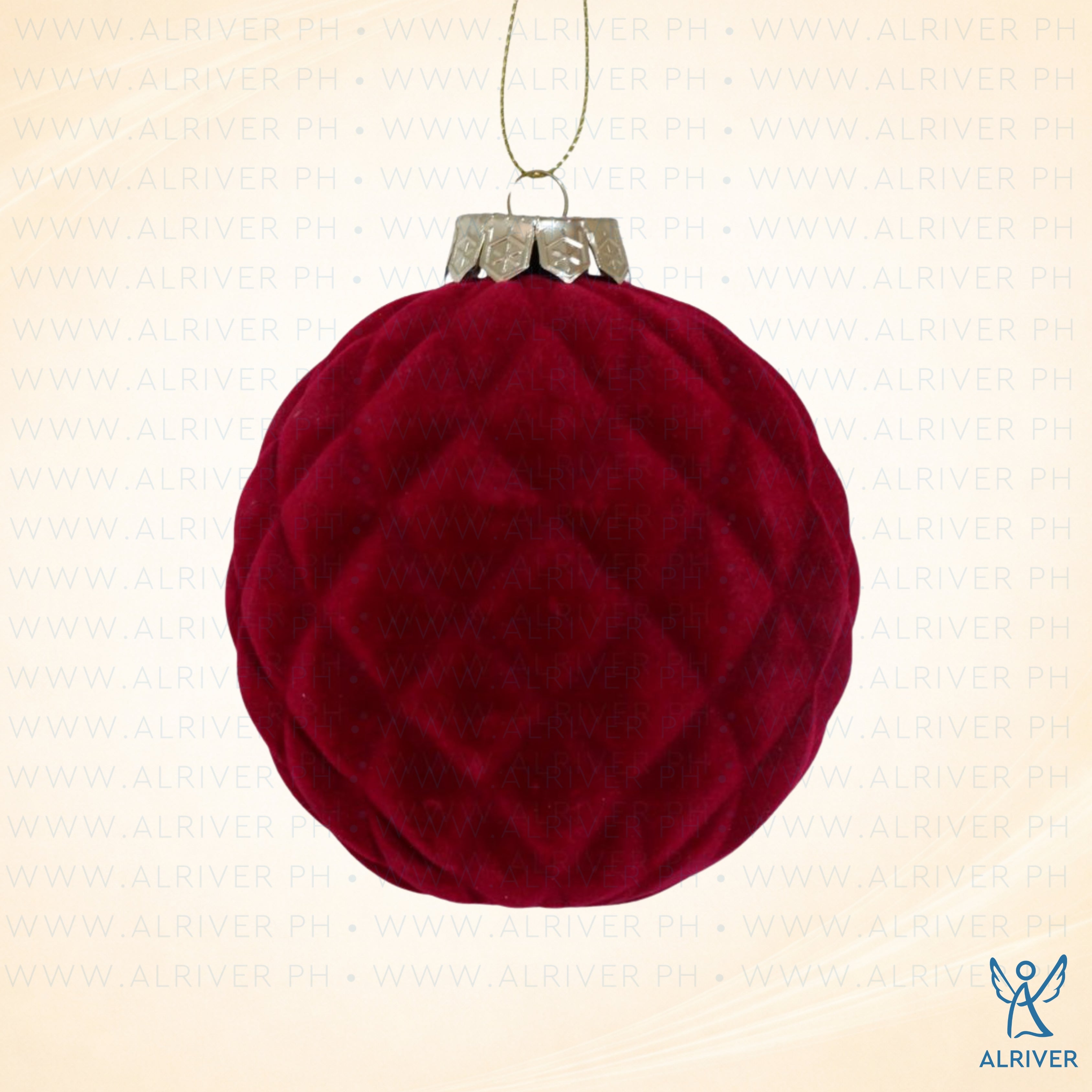 10 cm Merry Christmas Ball Ornament, Red