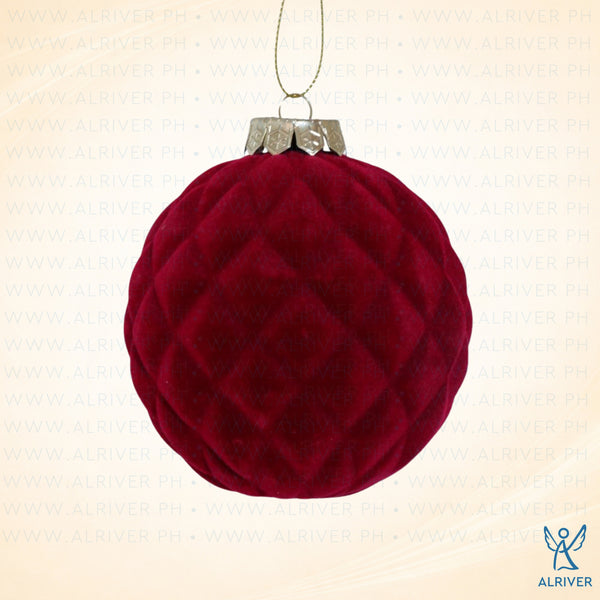 10 cm Merry Christmas Ball Ornament, Red