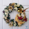Michelle Floral Wreath with Angel (Medium 21" dia)