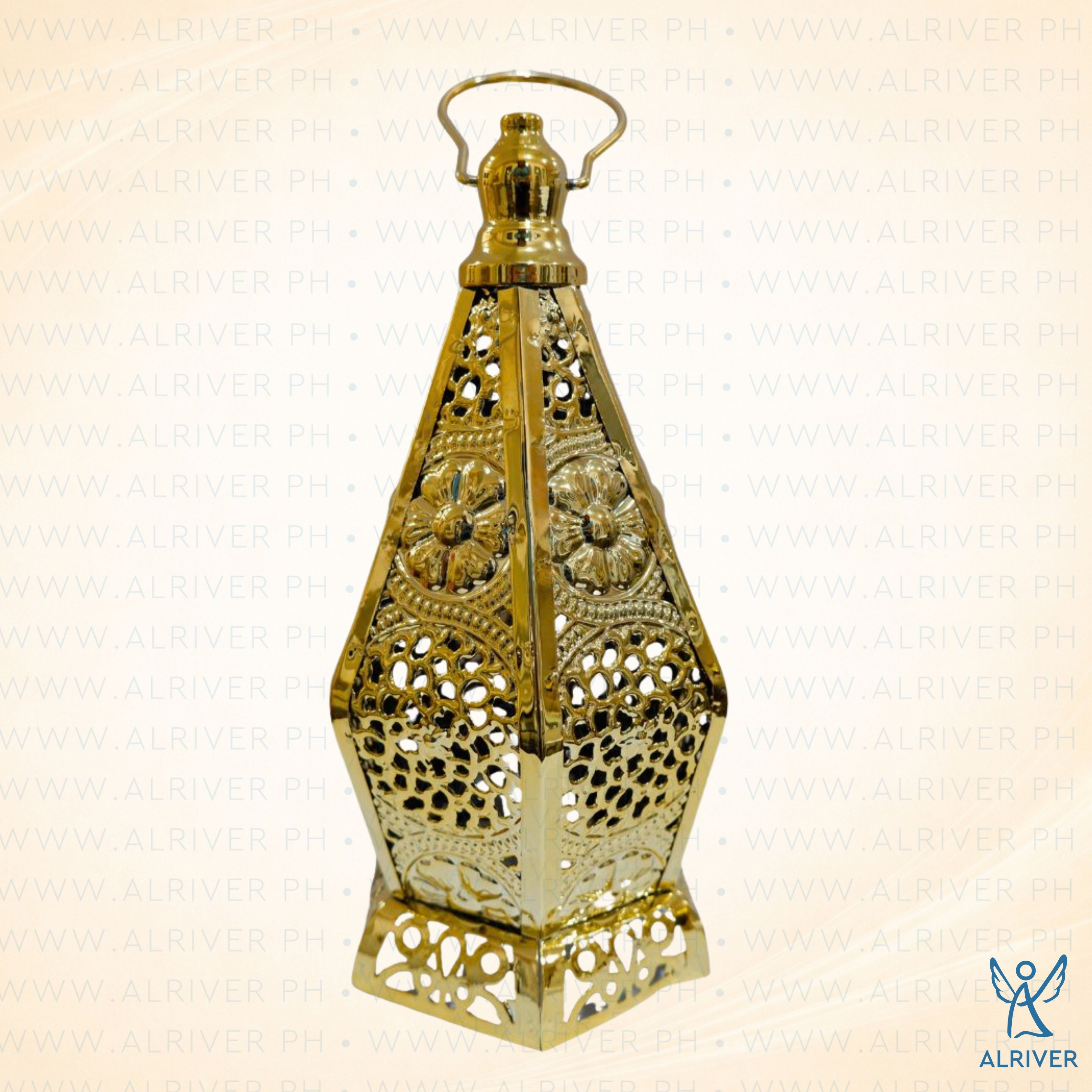 19 cm Misty Gold Lamp Ornament/ Table Top Decor