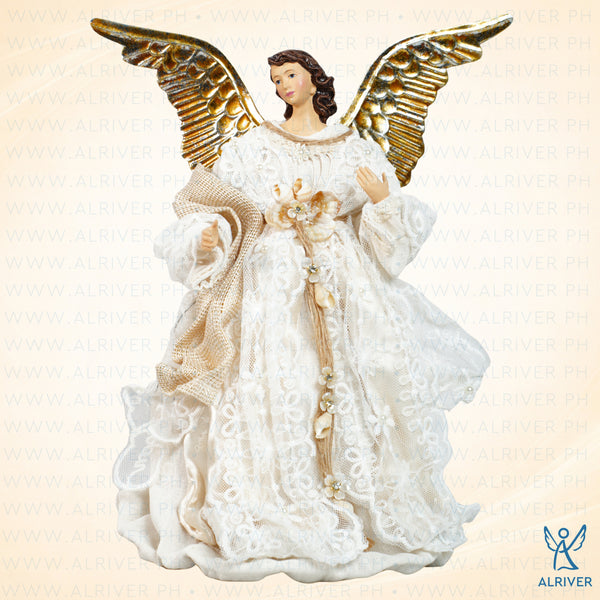 10" Mutya Standing Angel, Beige Natural