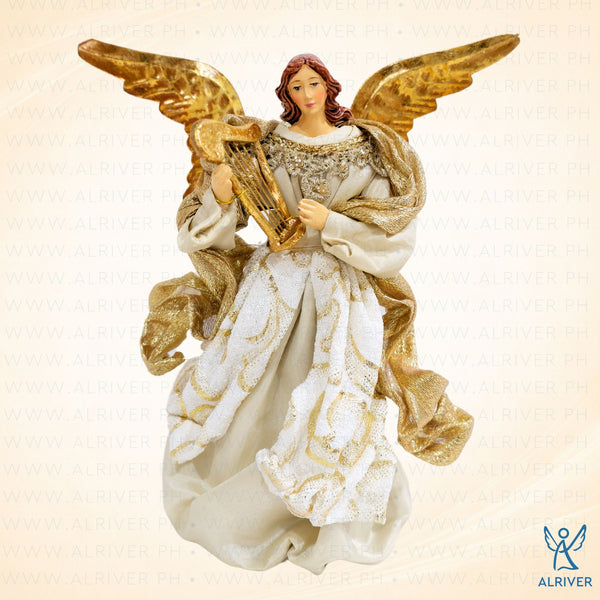 8" Naomi Mini Christmas Angel, Beige