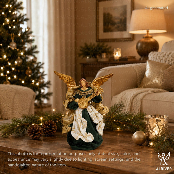8" Naomi Mini Christmas Angel, Green