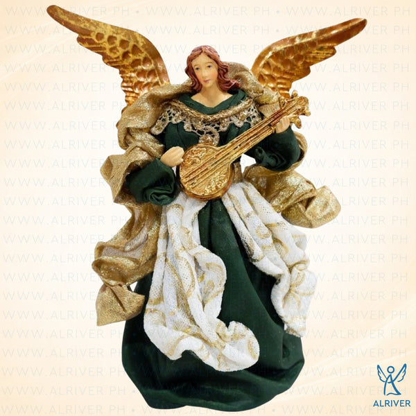 8" Naomi Mini Christmas Angel, Green