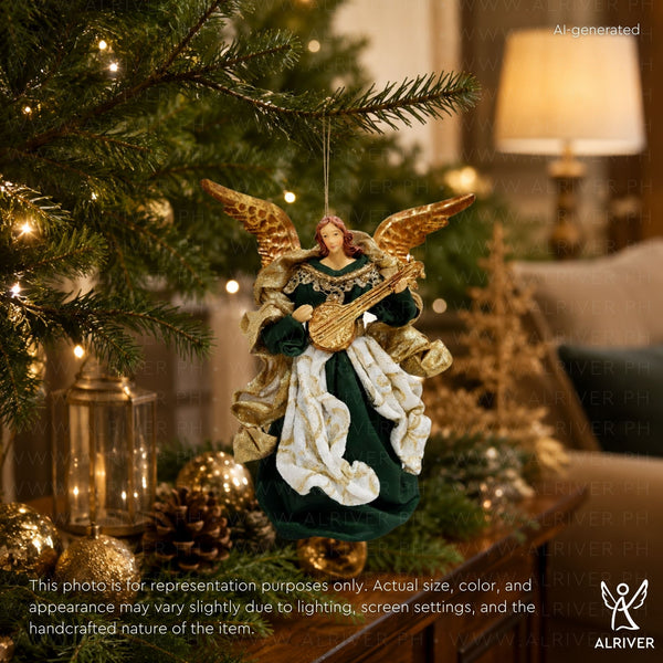 8" Naomi Mini Christmas Angel, Green